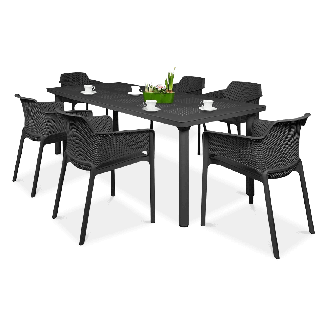 Zestaw ogrodowy Nardi NET/LIBECCIO 6+1 Antracite