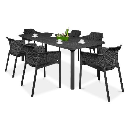 Zestaw ogrodowy Nardi NET/LIBECCIO 6+1 Antracite