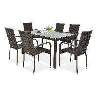 Meble technorattanowe FIESTA/VENECJA 6+1 Brown