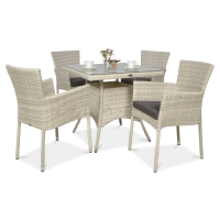 Zestaw z Technorattanu LERIDA/LUGO 4+1 White