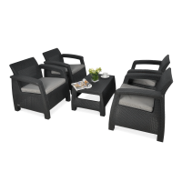 Komplet ogrodowy CORFU QUATTRO Graphite