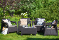 Komplet ogrodowy CORFU QUATTRO Brown