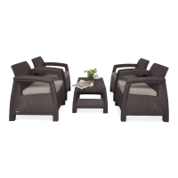 Komplet ogrodowy CORFU QUATTRO Brown