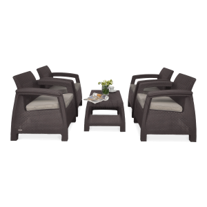 Komplet ogrodowy CORFU QUATTRO Brown