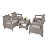 Komplet ogrodowy CORFU QUATTRO Cappuccino