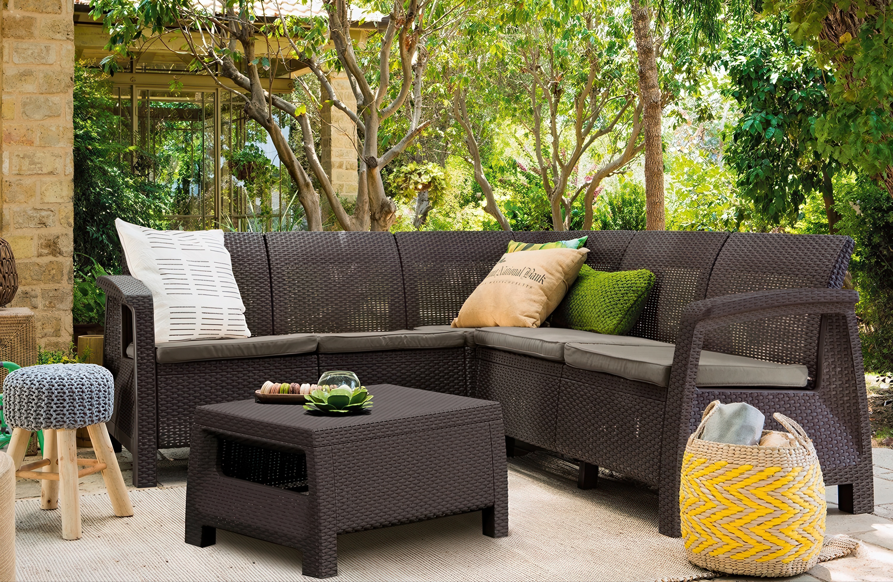 Narożnik ogrodowy CORFU RELAX SET Brown