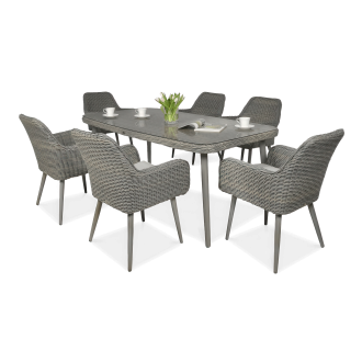 Zestaw z technorattanu NICEA 180 Grey