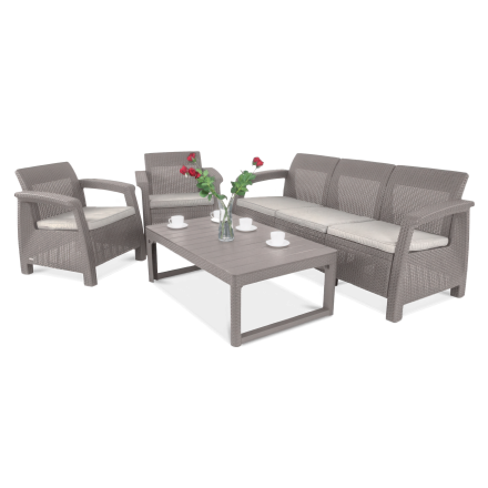 Zestaw ogrodowy CORFU MAX 3 Cappuccino