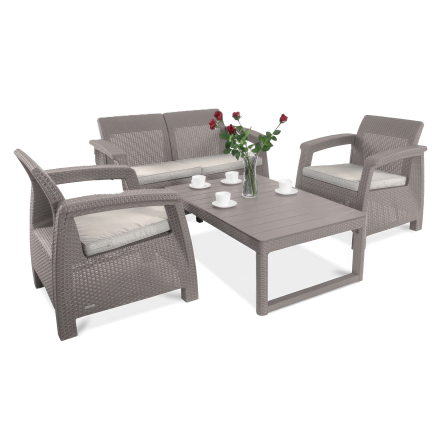 Zestaw ogrodowy CORFU MAX 2 Cappuccino