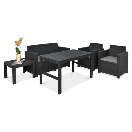 Zestaw ogrodowy ALABAMA QUATTRO Graphite