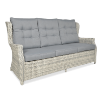 Sofa technorattanowa TRIVENTO 3 White Grey