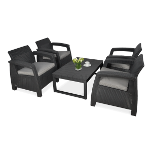 Zestaw ogrodowy CORFU QUATTRO/LYON Graphite