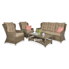 Zestaw technorattanowy TRIVENTO 3 w kolorze brązowym