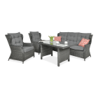 Meble technorattanowe TRIVENTO DINING 3 Dark Grey