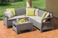 Narożnik ogrodowy CORFU RELAX SET Cappucino