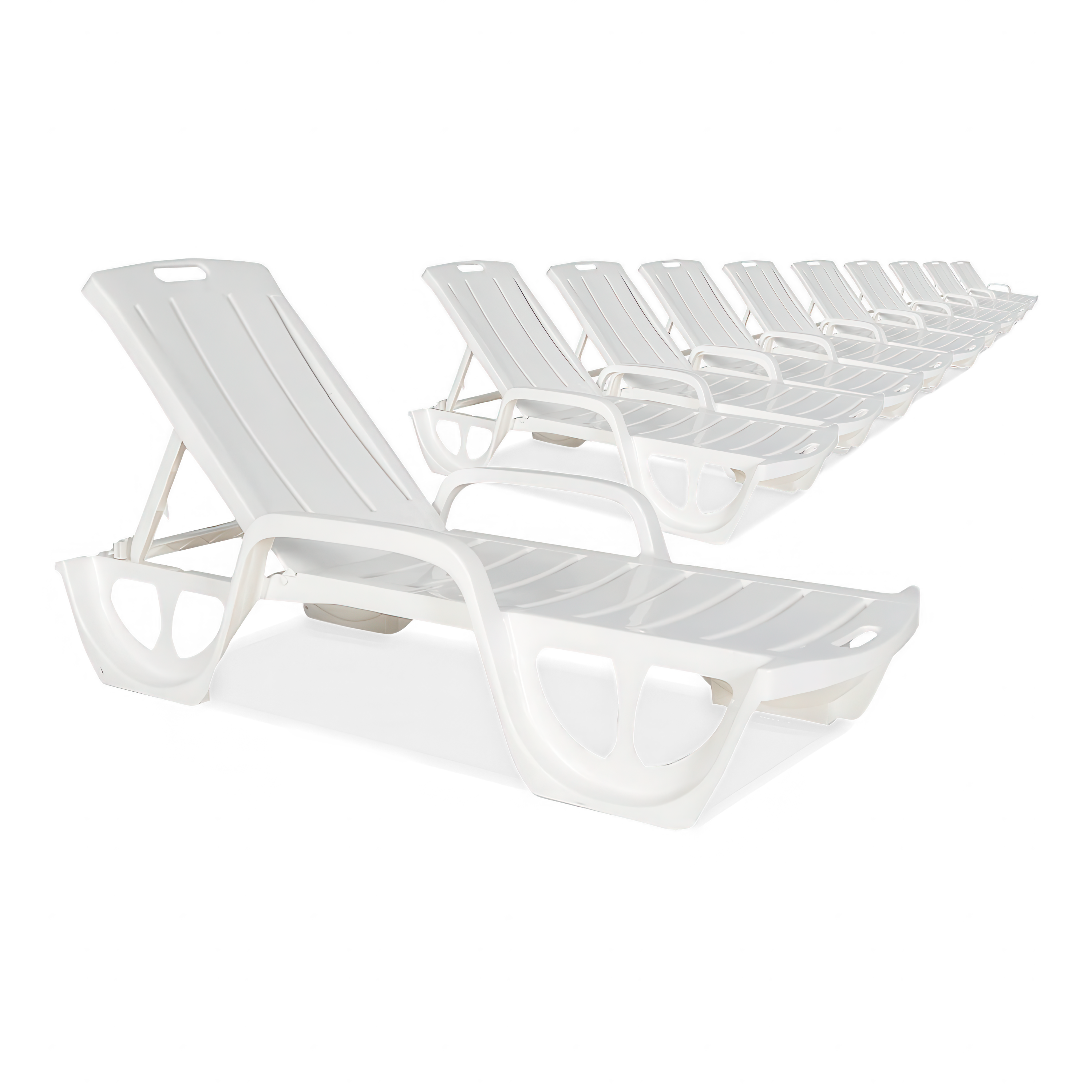 Zestaw leżaków FLORIDA White 10 szt.