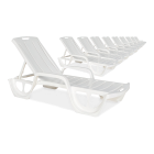 Zestaw leżaków FLORIDA White 10 szt.