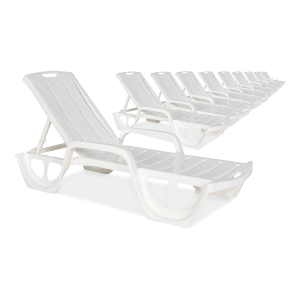 Zestaw leżaków FLORIDA White 10 szt.