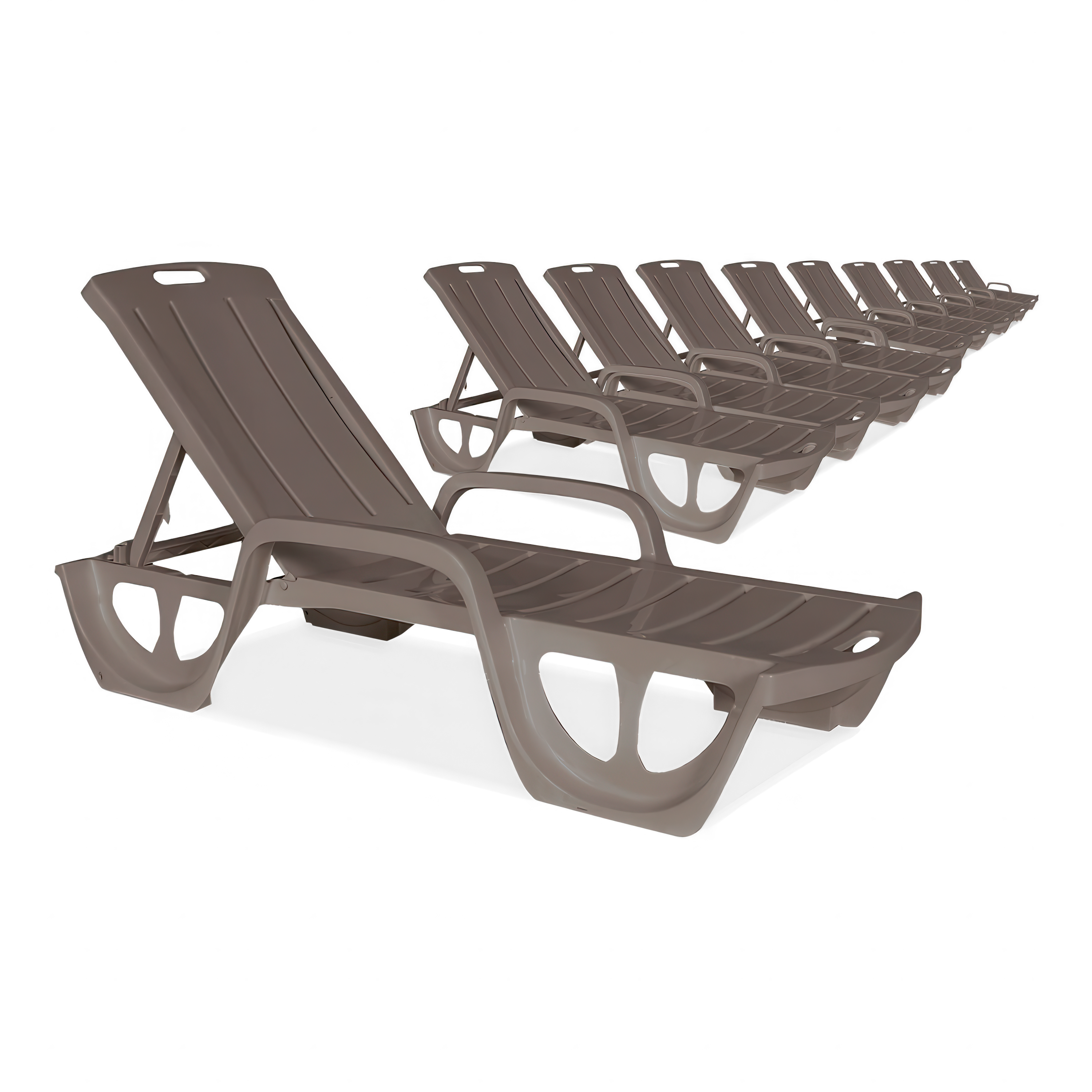 Zestaw leżaków FLORIDA Cappuccino 10 szt.