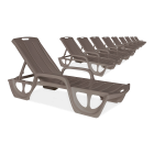 Zestaw leżaków FLORIDA Cappuccino 10 szt.