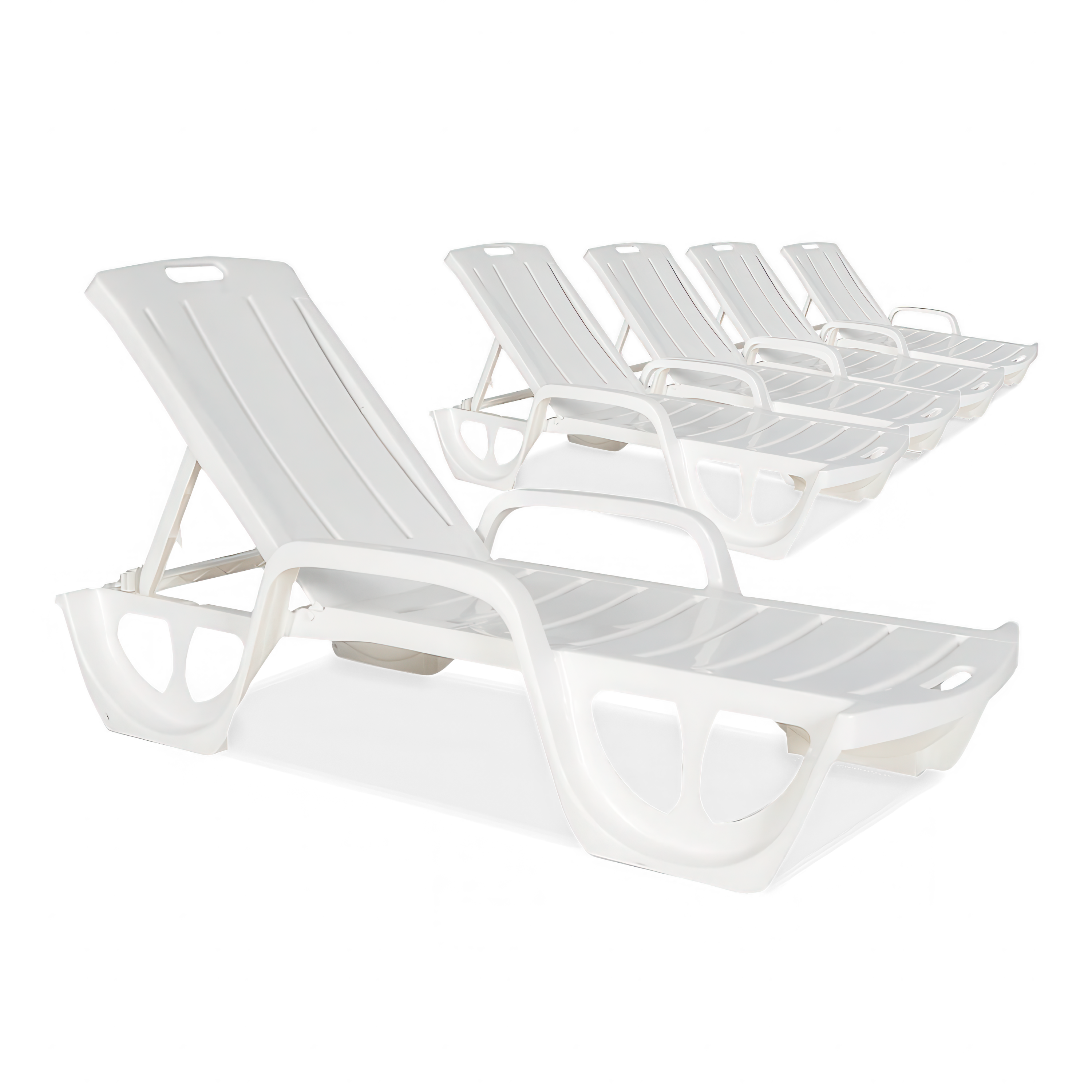 Zestaw leżaków 5szt. FLORIDA White