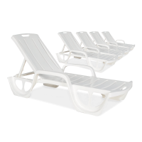 Zestaw leżaków 5szt. FLORIDA White