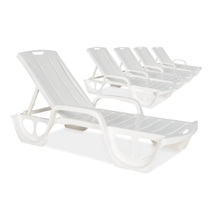 Zestaw leżaków 5szt. FLORIDA White