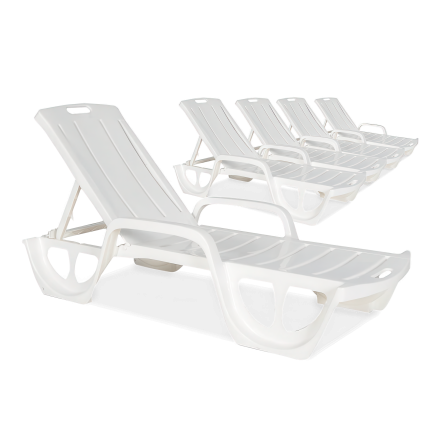 Zestaw leżaków 5szt. FLORIDA White