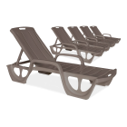 Zestaw leżaków 5 szt. FLORIDA Cappuccino