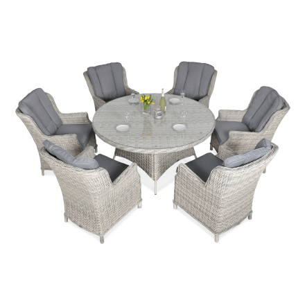 Meble z technorattanu RAVENA w odcieniach bieli i szarości