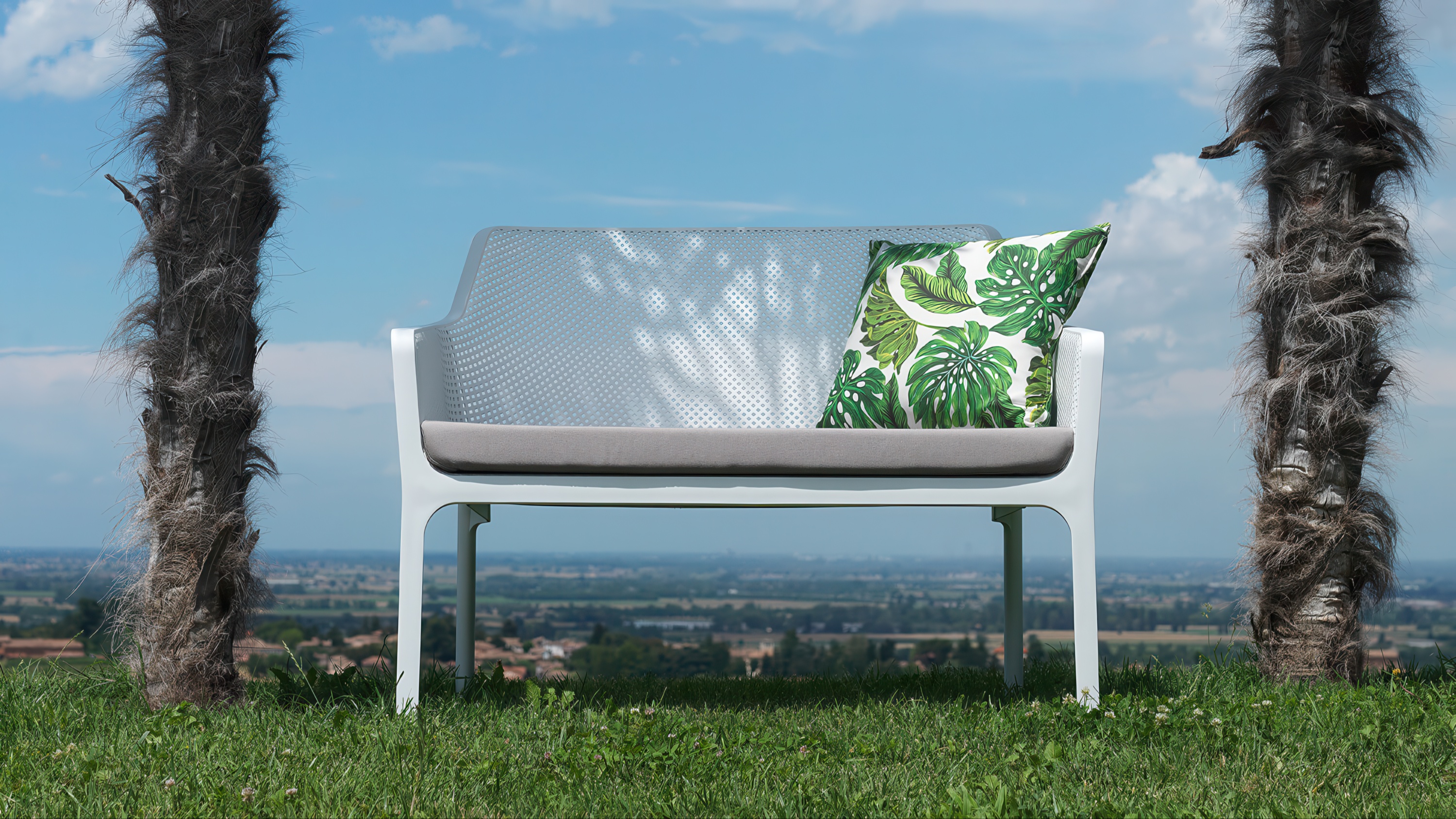 Ławka - Sofa balkonowa Nardi NET BENCH Bianco