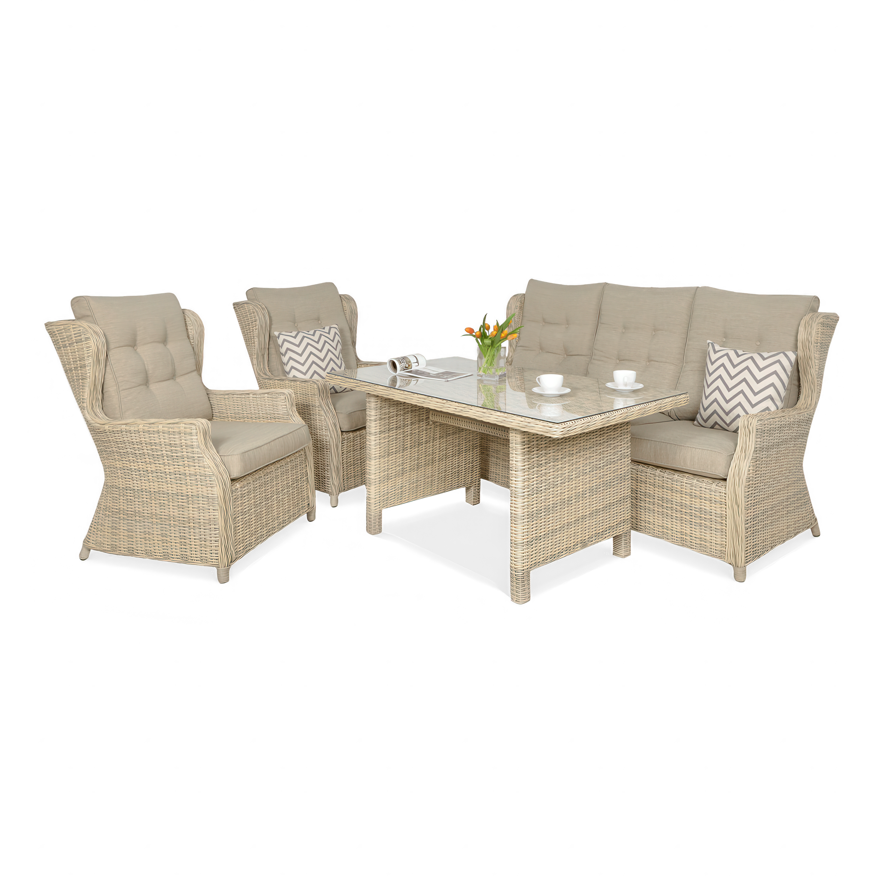 Meble technorattanowe TRIVENTO DINING 3 Beige