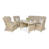 Meble technorattanowe TRIVENTO DINING 3 Beige
