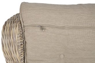 Zestaw technorattanowy TRIVENTO 3 Beige z beżową poduszką i zamkiem błyskawicznym
