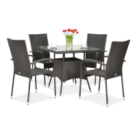 Zestaw ogrodowy technorattan FIESTA/LUGO 4+1 Brown