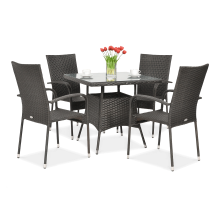 Zestaw ogrodowy technorattan FIESTA/LUGO 4+1 Brown