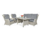 Meble technorattanowe TRIVENTO DINING 3 White Grey