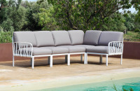 Narożnik ogrodowy Nardi KOMODO ze stolikiem Bianco Grigio