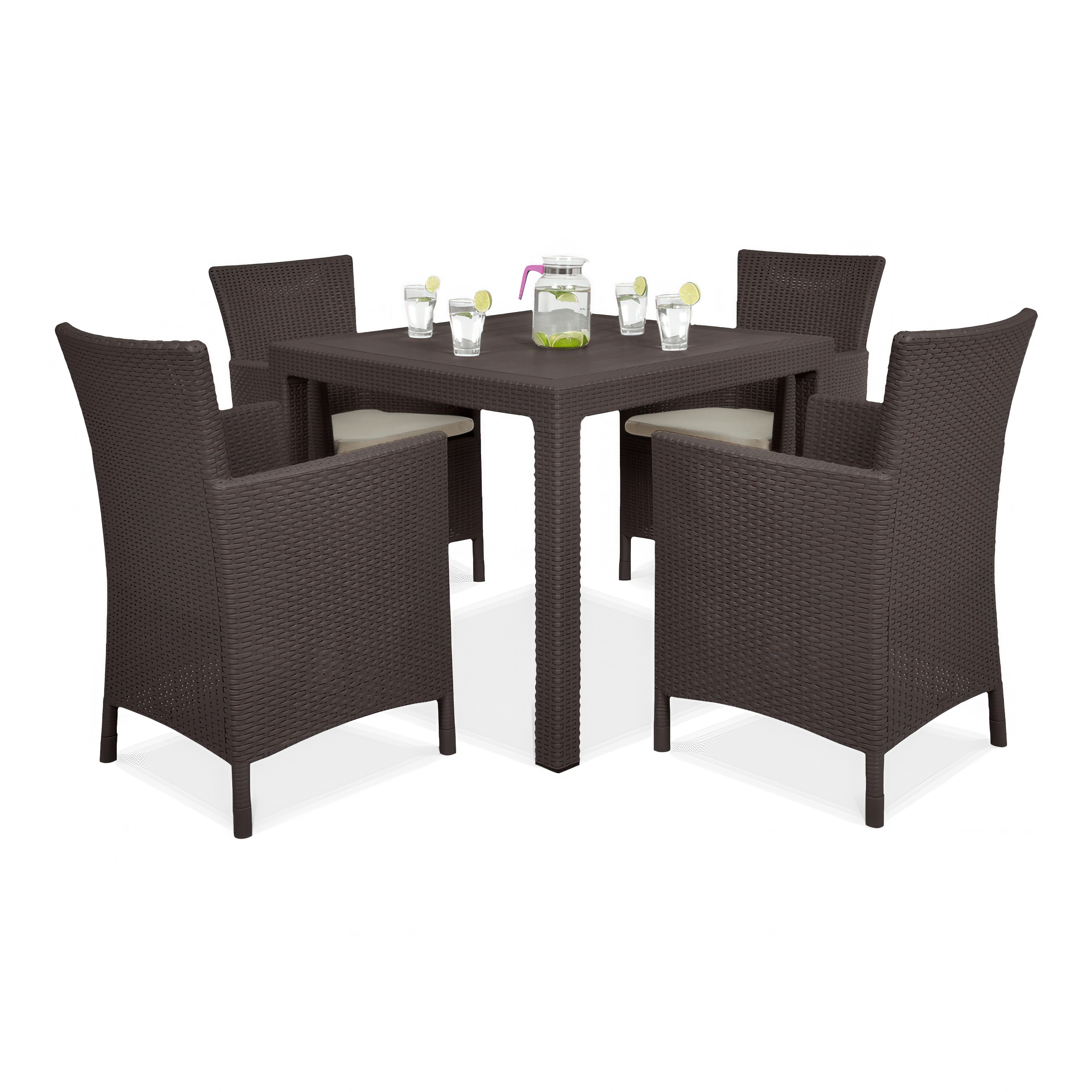 Komplet ogrodowy IOWA/MELODY QUARTET 4+1 brązowy