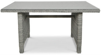 St&oacute;ł ogrodowy technorattanowy TRIVENTO DINING 3 Stone Grey z szybą hartowaną