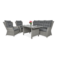 Meble technorattanowe TRIVENTO DINING 3 Stone Grey