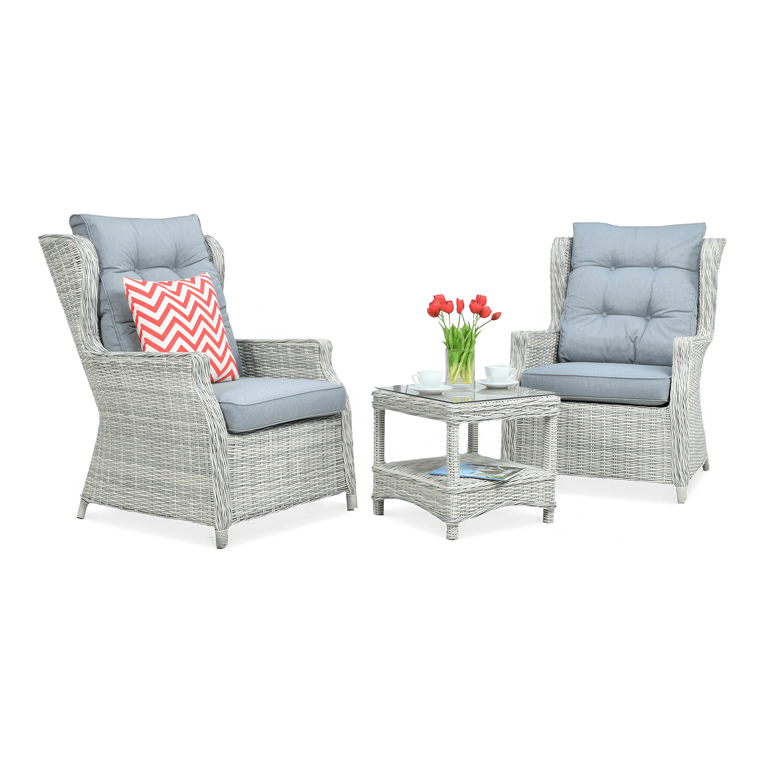 Zestaw wypoczynkowy TRIVENTO DUO White Grey