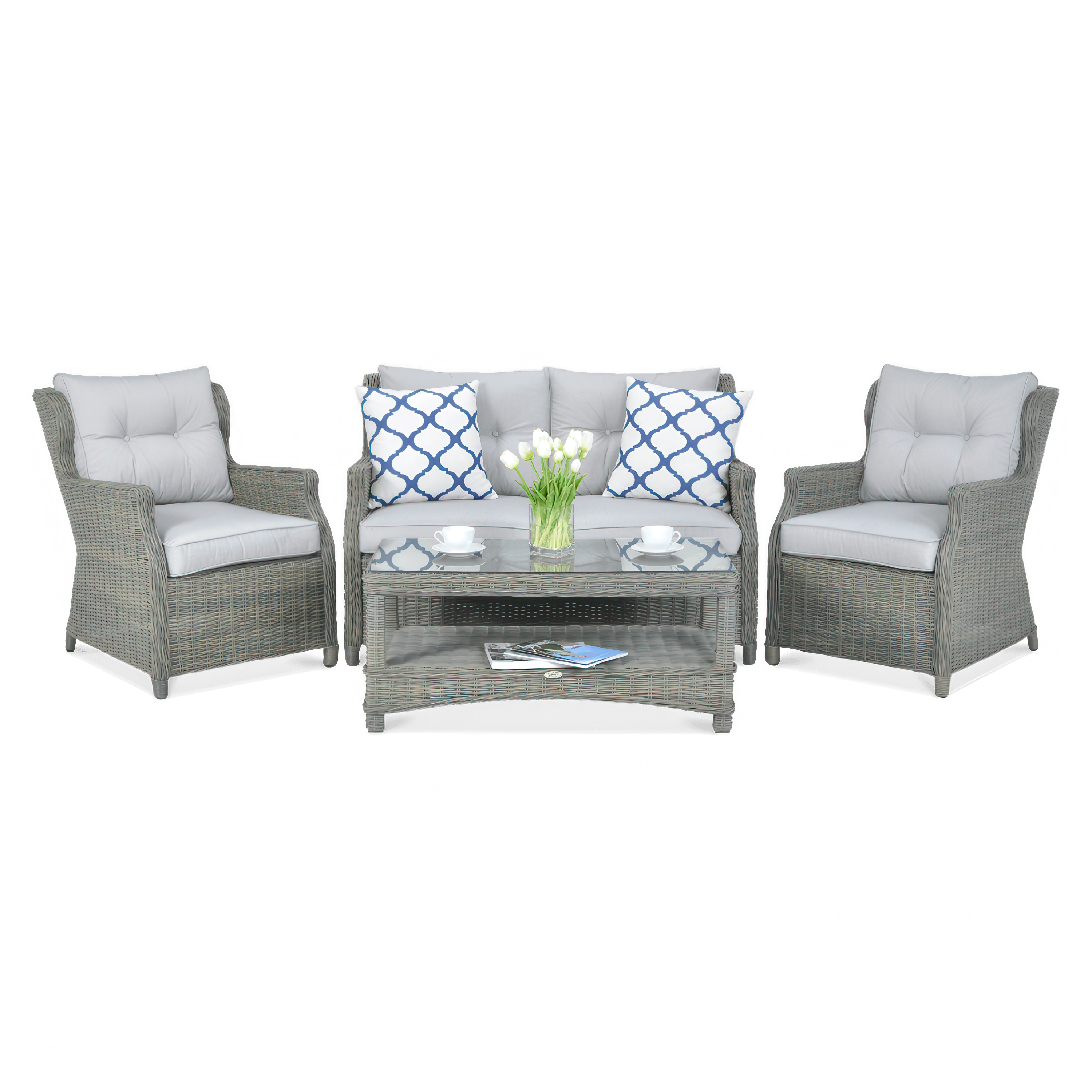 Meble z technorattanu TRIVENTO 2 Grey