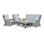 Zestaw technorattanowy TRIVENTO 3 Grey