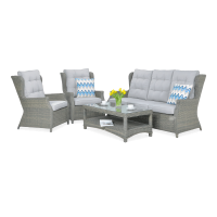 Zestaw technorattanowy TRIVENTO 3 Grey