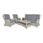 Zestaw technorattanowy TRIVENTO 3 White Grey