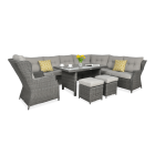 Narożnik z technorattanu TRIVENTO DINING Dark Grey