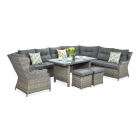 Narożnik z technorattanu TRIVENTO DINING w kolorze brązowym