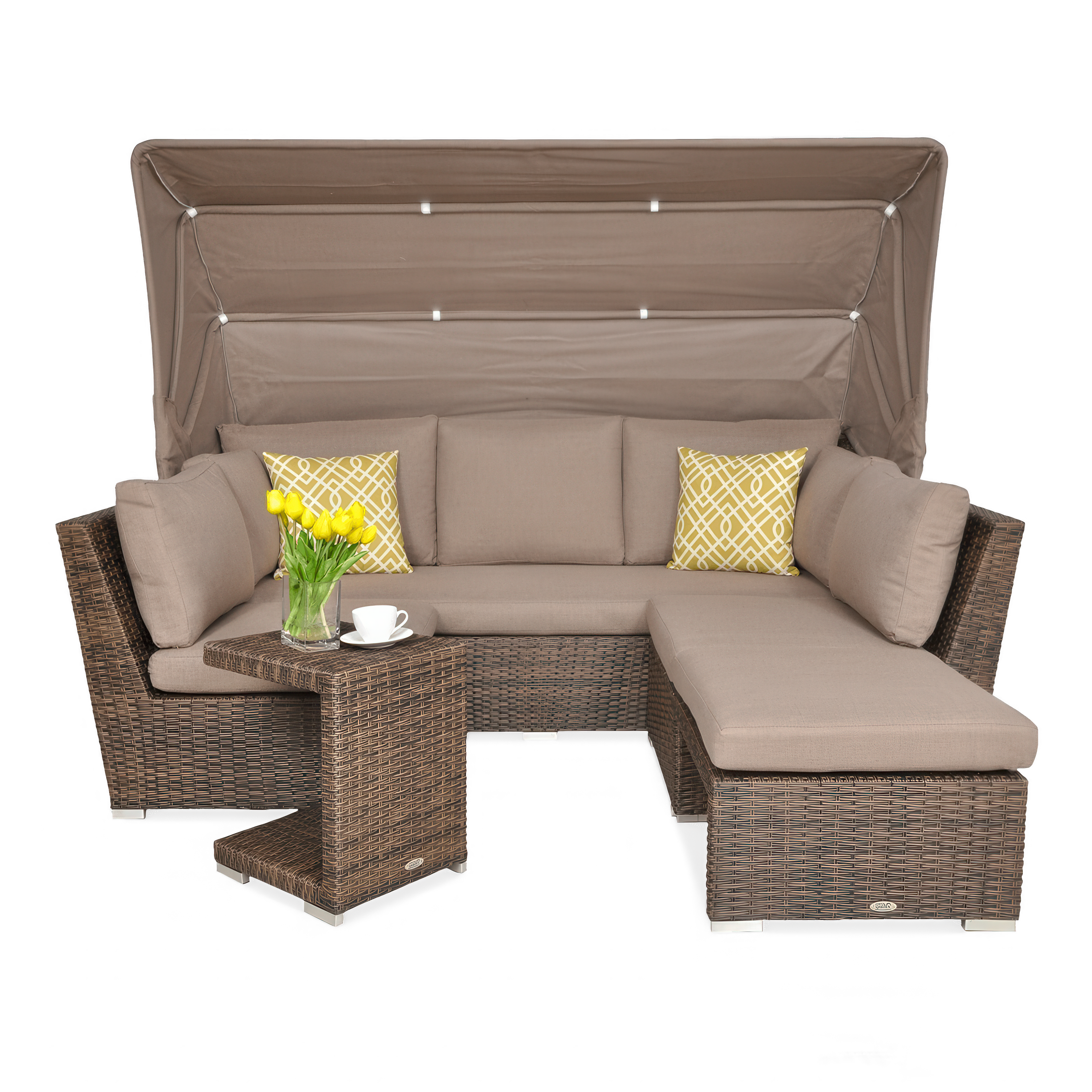 Narożnik technorattanowy CORSO RELAX Brown