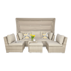 Narożnik modułowy technorattan CORSO RELAX Beige